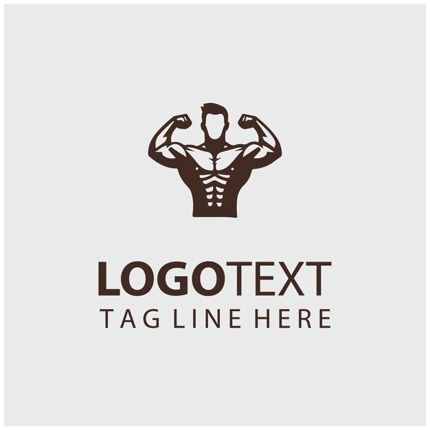 Ilustración vectorial del logotipo del gimnasio lineal