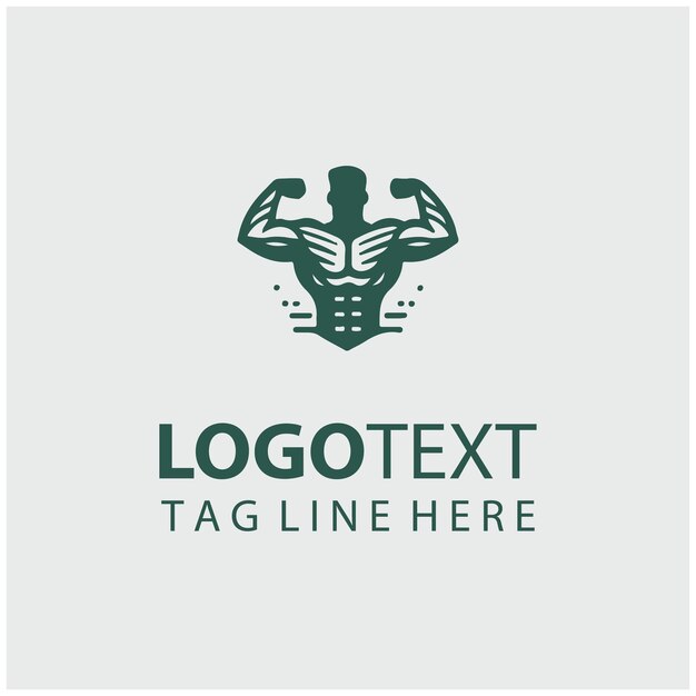 Ilustración vectorial del logotipo del gimnasio lineal