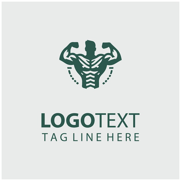 Ilustración vectorial del logotipo del gimnasio lineal