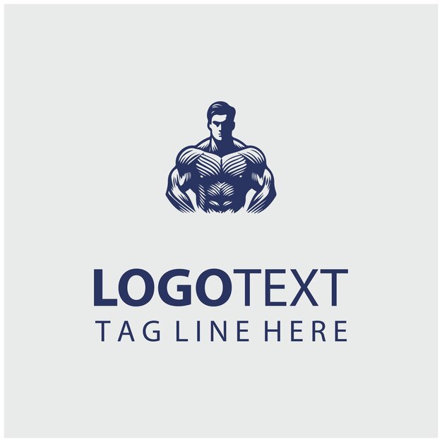 Ilustración vectorial del logotipo del gimnasio lineal
