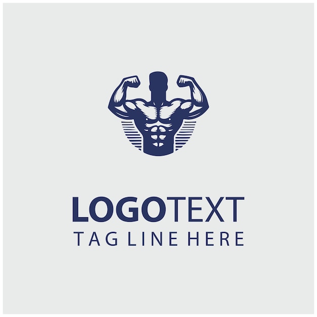 Ilustración vectorial del logotipo del gimnasio lineal