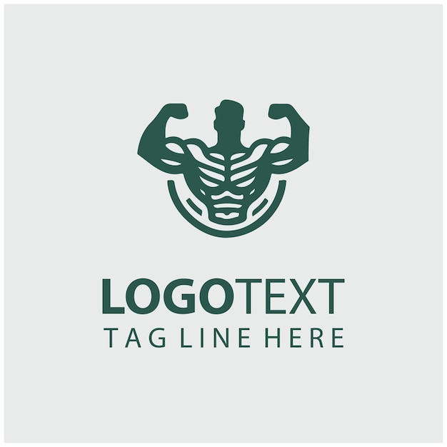 Ilustración vectorial del logotipo del gimnasio lineal