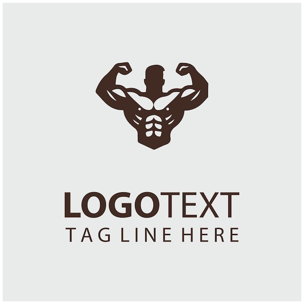 Ilustración vectorial del logotipo del gimnasio lineal