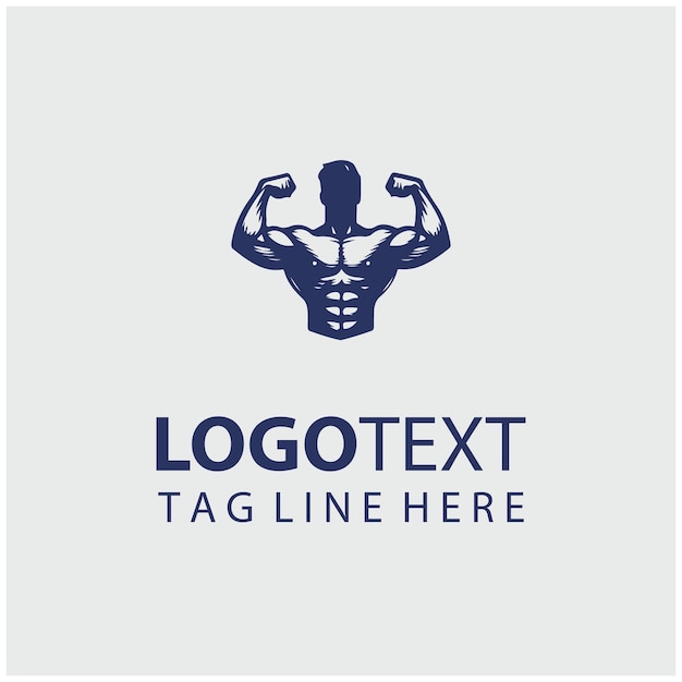 Ilustración vectorial del logotipo del gimnasio lineal