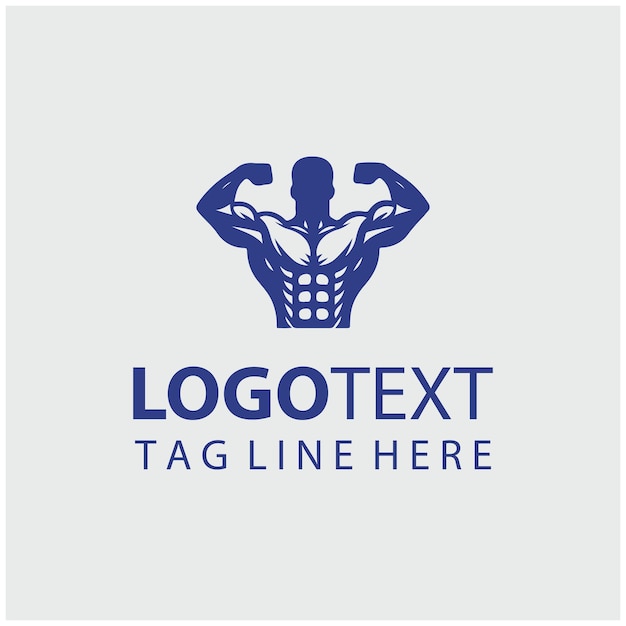 Ilustración vectorial del logotipo del gimnasio lineal