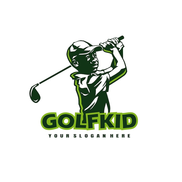 Ilustración vectorial del logotipo de Golf Kid