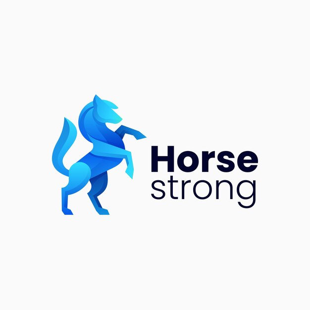 Ilustración vectorial del logotipo Gradiente de caballo Estilo colorido