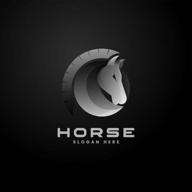 Ilustración vectorial del logotipo Gradiente de caballo Estilo colorido
