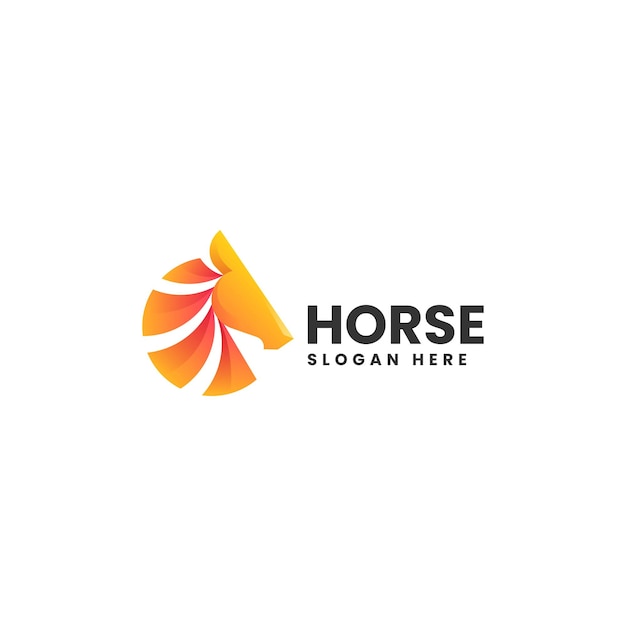 Ilustración vectorial del logotipo Gradiente de caballo Estilo colorido