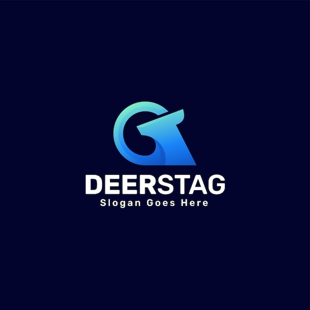 Ilustración vectorial del logotipo Gradiente de ciervo Estilo colorido