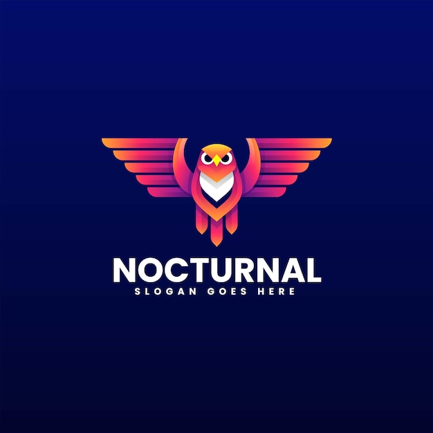 Ilustración vectorial del logotipo Gradiente nocturno Estilo colorido