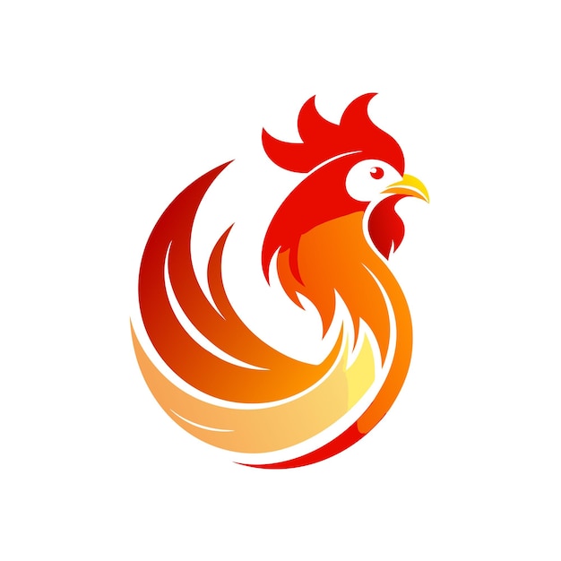 Ilustración vectorial del logotipo del gradiente de pájaro colorido