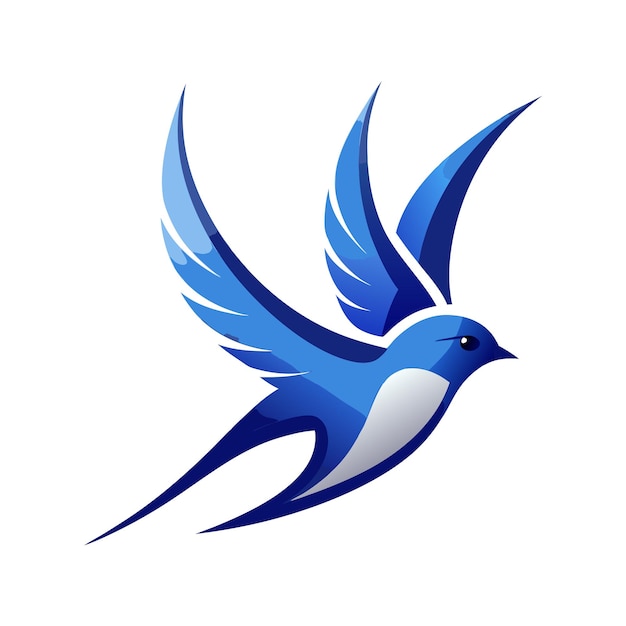 Ilustración vectorial del logotipo del gradiente de pájaro colorido