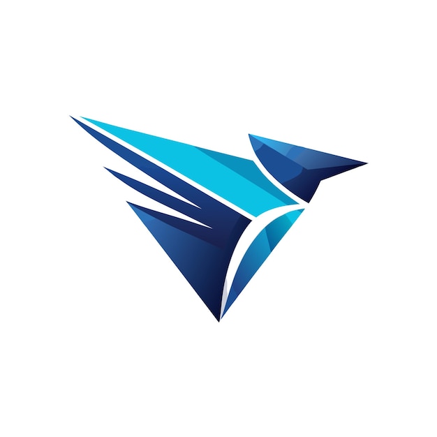 Ilustración vectorial del logotipo del gradiente de pájaro colorido