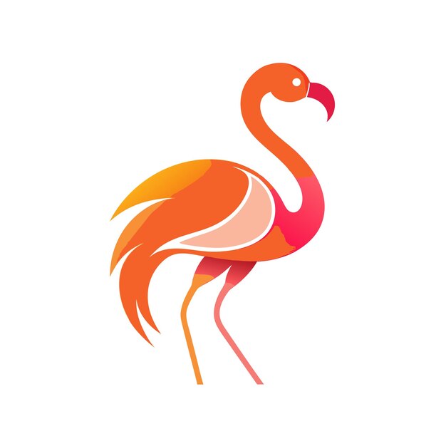 Ilustración vectorial del logotipo del gradiente de pájaro colorido