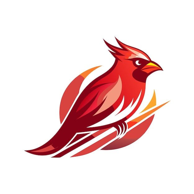 Ilustración vectorial del logotipo del gradiente de pájaro colorido