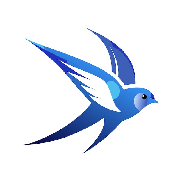 Ilustración vectorial del logotipo del gradiente de pájaro colorido