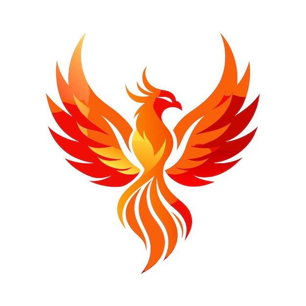 Ilustración vectorial del logotipo del gradiente de pájaro colorido