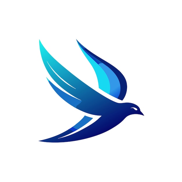 Ilustración vectorial del logotipo del gradiente de pájaro colorido