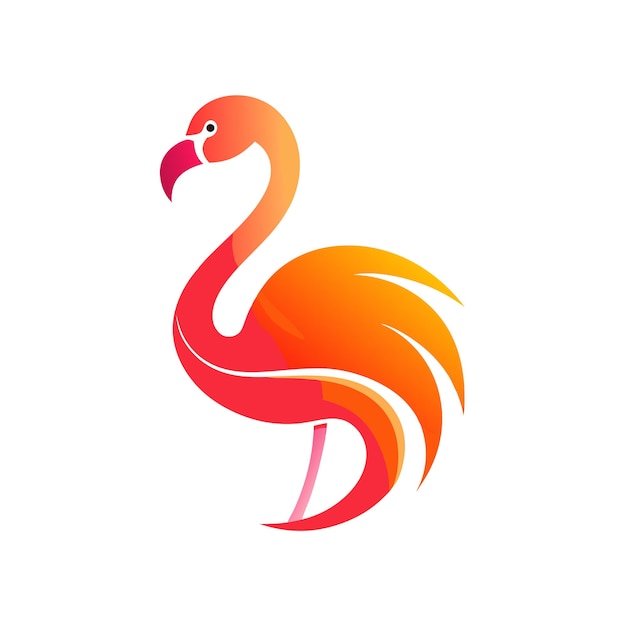 Ilustración vectorial del logotipo del gradiente de pájaro colorido