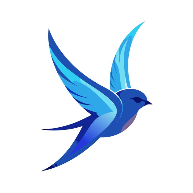 Ilustración vectorial del logotipo del gradiente de pájaro colorido