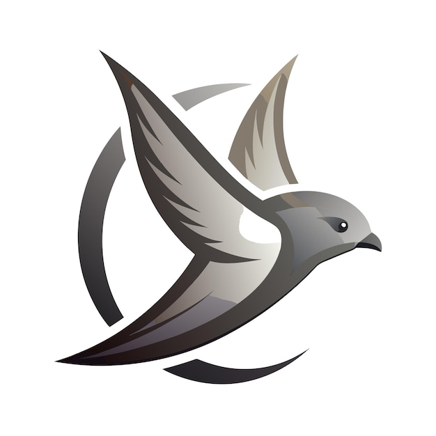 Ilustración vectorial del logotipo del gradiente de pájaro colorido