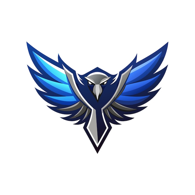 Ilustración vectorial del logotipo del gradiente de pájaro colorido
