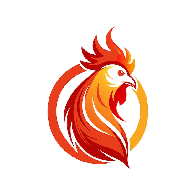 Ilustración vectorial del logotipo del gradiente de pájaro colorido