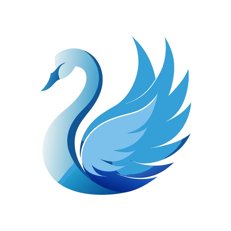 Vector ilustración vectorial del logotipo del gradiente de pájaro colorido