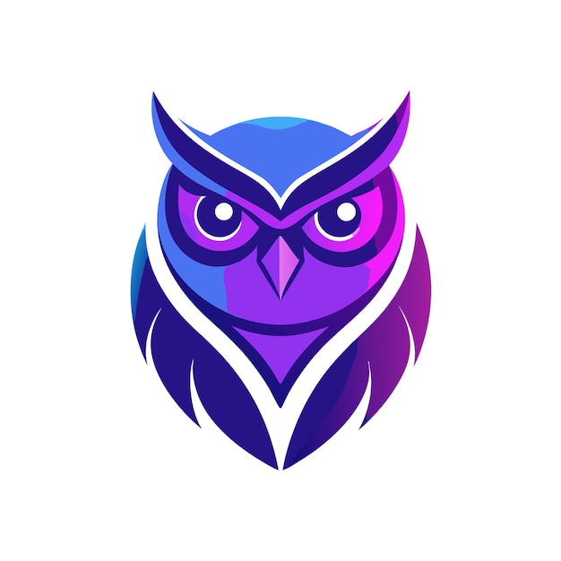 Ilustración vectorial del logotipo del gradiente de pájaro colorido