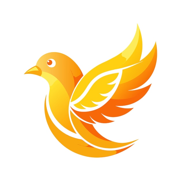 Ilustración vectorial del logotipo del gradiente de pájaro colorido