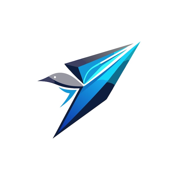 Ilustración vectorial del logotipo del gradiente de pájaro colorido