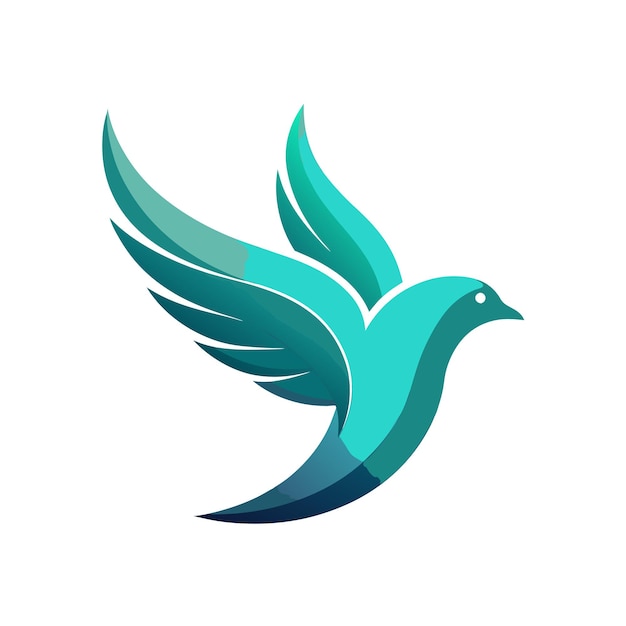 Ilustración vectorial del logotipo del gradiente de pájaro colorido