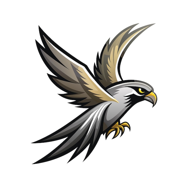Ilustración vectorial del logotipo del gradiente de pájaro colorido