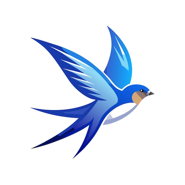Ilustración vectorial del logotipo del gradiente de pájaro colorido