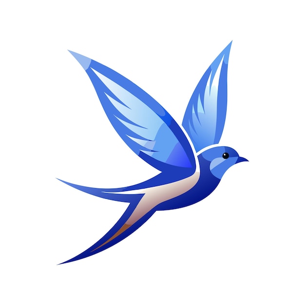 Ilustración vectorial del logotipo del gradiente de pájaro colorido
