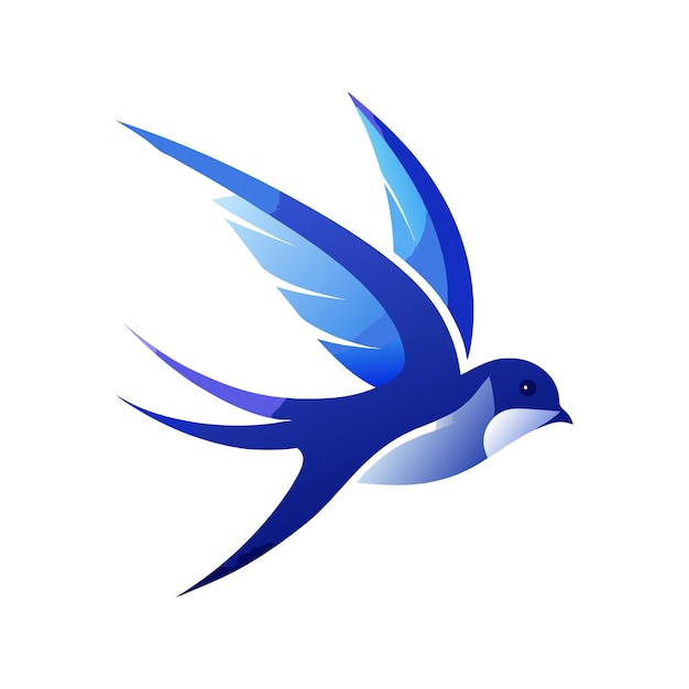 Ilustración vectorial del logotipo del gradiente de pájaro colorido