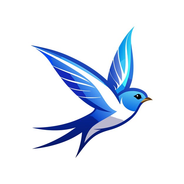 Ilustración vectorial del logotipo del gradiente de pájaro colorido
