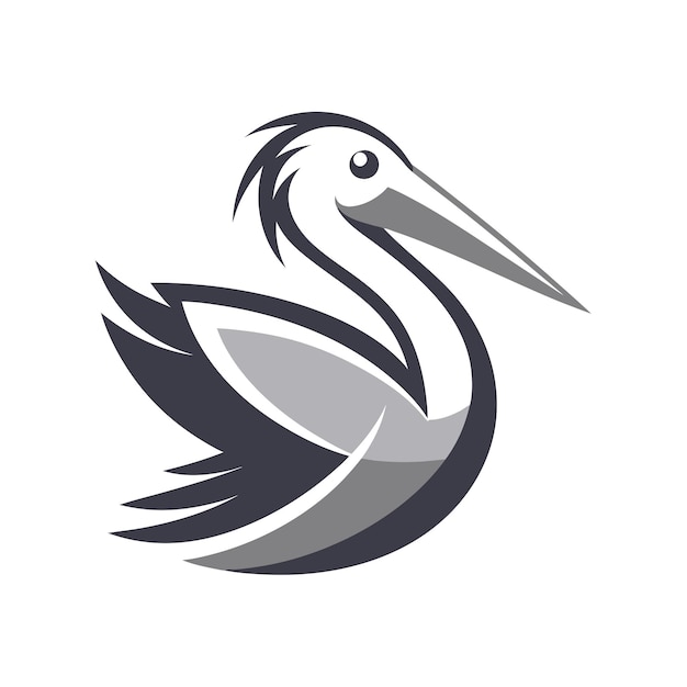 Ilustración vectorial del logotipo del gradiente de pájaro colorido