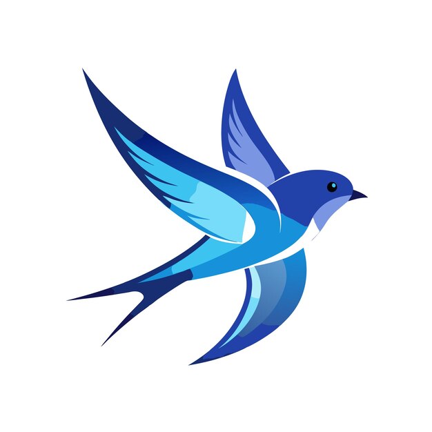 Ilustración vectorial del logotipo del gradiente de pájaro colorido