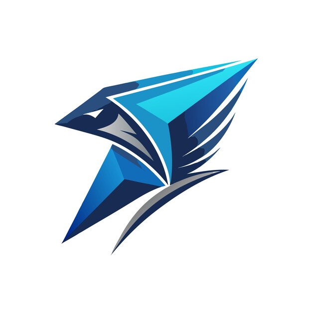 Ilustración vectorial del logotipo del gradiente de pájaro colorido