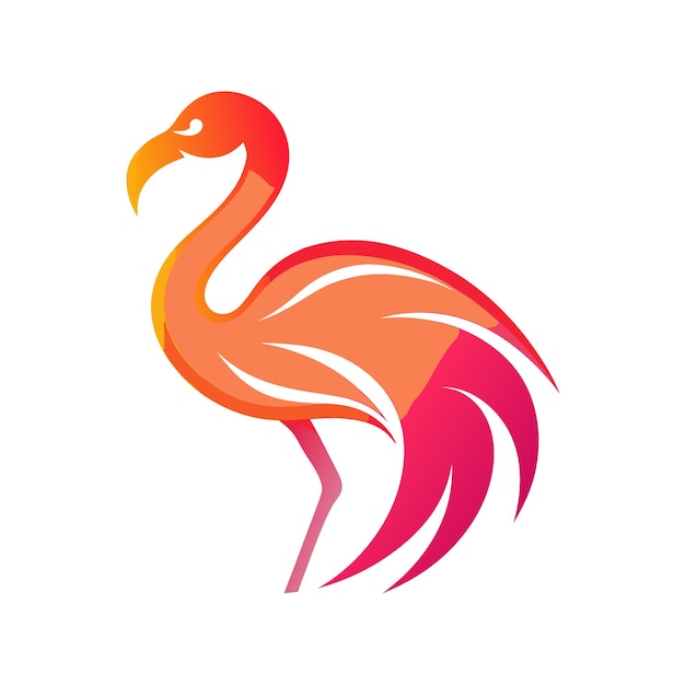 Ilustración vectorial del logotipo del gradiente de pájaro colorido