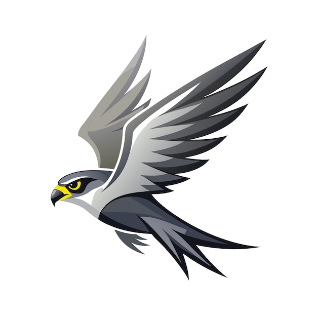 Ilustración vectorial del logotipo del gradiente de pájaro colorido