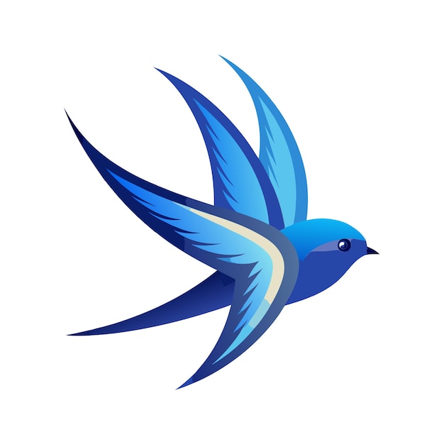 Ilustración vectorial del logotipo del gradiente de pájaro colorido