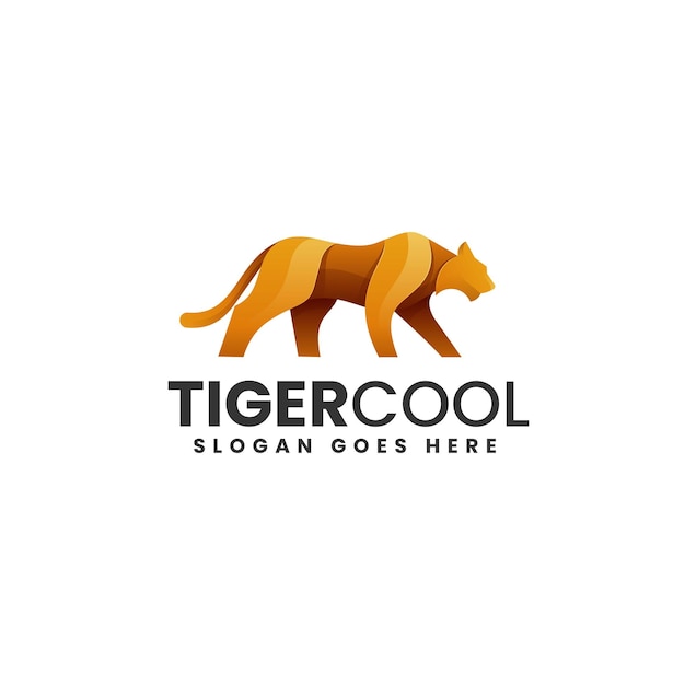 Ilustración vectorial del logotipo Gradiente de tigre Estilo colorido