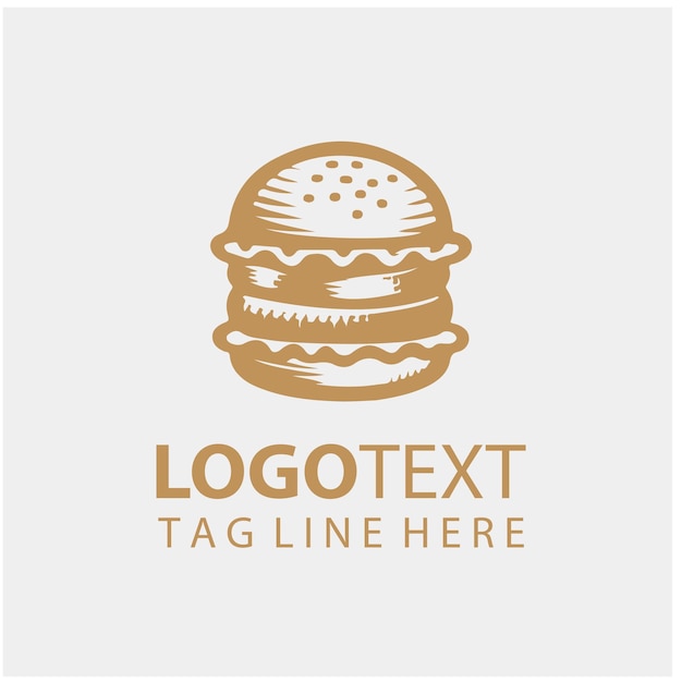 Ilustración vectorial del logotipo de la hamburguesa