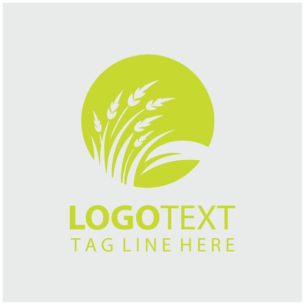 Ilustración vectorial del logotipo de la hierba verde