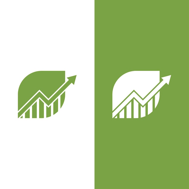 Ilustración vectorial del logotipo de la hoja gráfica financiera