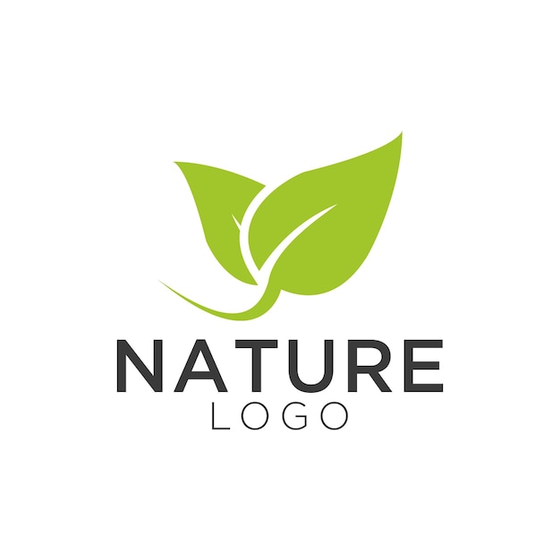 Ilustración vectorial del logotipo de la hoja natural