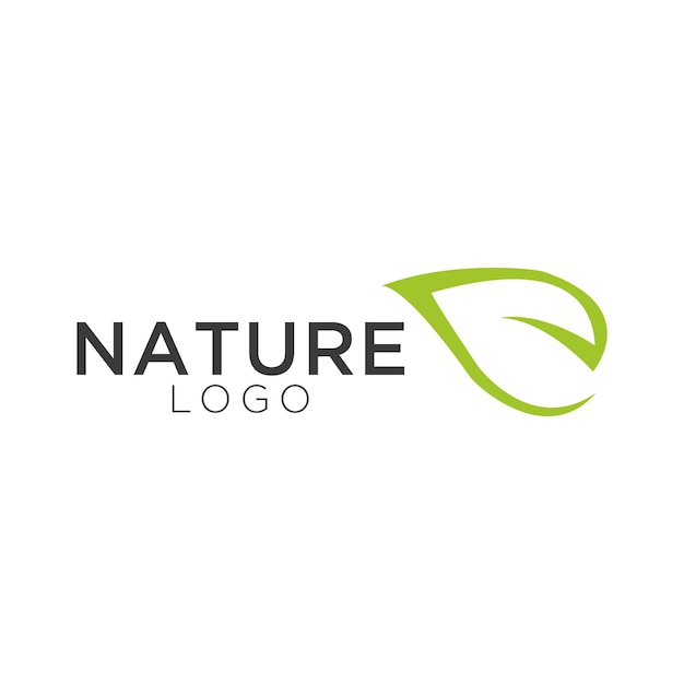 Ilustración vectorial del logotipo de la hoja natural